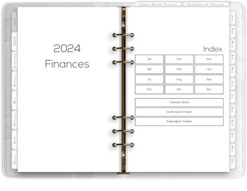 2024 Finance Digital Planner - 76 Pages - Hyperlinked Tabs - Goodnotes