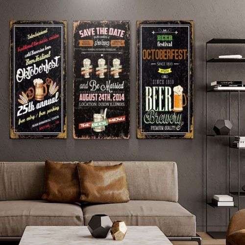 Retro Vintage Wooden Cafe Bar Sign Beer Pub Wall Art Decor
