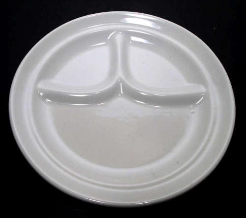 Set of 4 Stylish 3 Compartment 24cm Dinner Plate