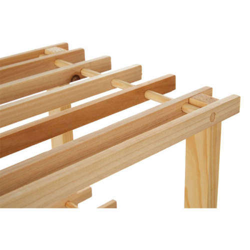 4 Tier Wooden Shoe Rack Shelf Organiser Small Storage Upright Stackable Stand