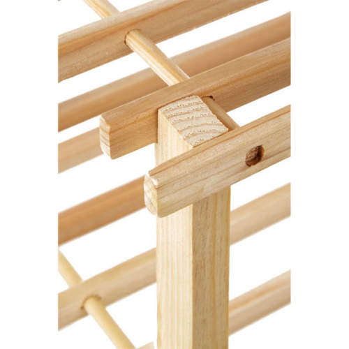 4 Tier Wooden Shoe Rack Shelf Organiser Small Storage Upright Stackable Stand