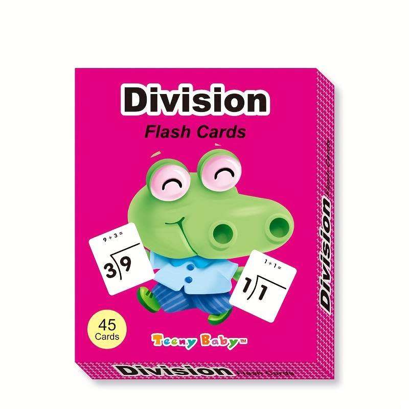45 Cards Division Arithmetic Flashcards For Kids