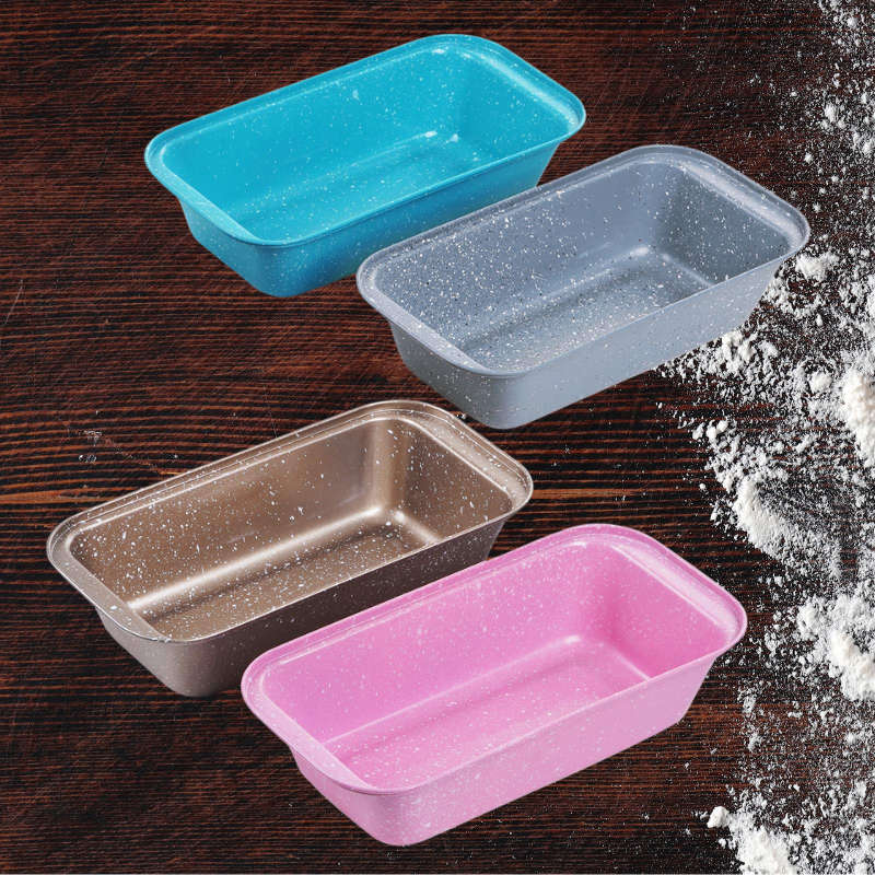 Colorful Non-stick Coating Carbon Steel Rectangular Medium Loaf Bread Baking Pan - 25x14cm