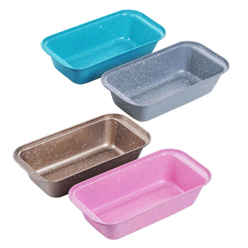 Colorful Non-stick Coating Carbon Steel Rectangular Medium Loaf Bread Baking Pan - 25x14cm