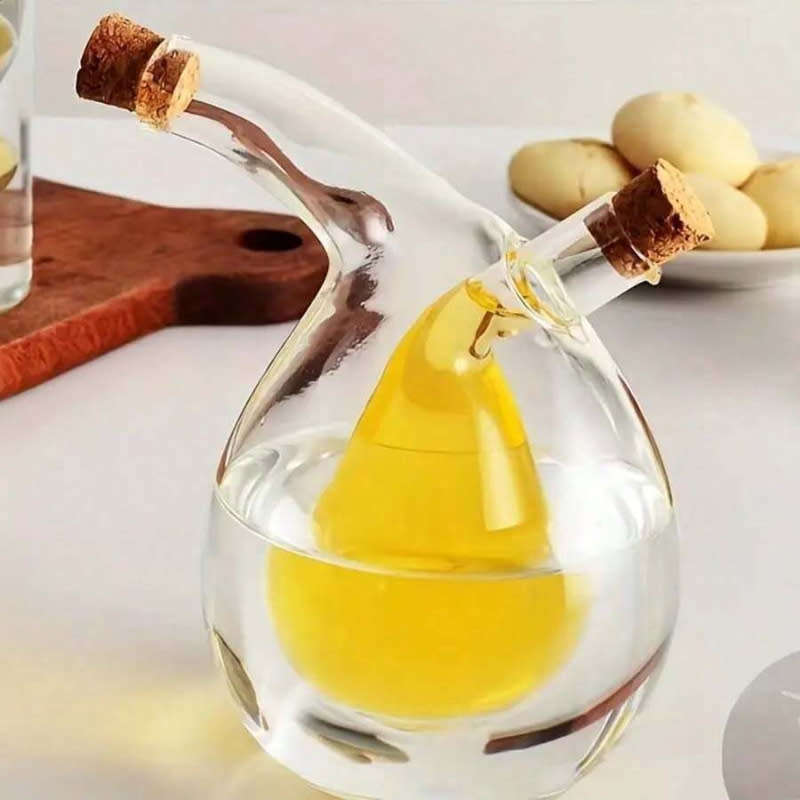 2 in 1 Borosilicate Glass Oil and Vinegar Dispenser (390/80ml)
