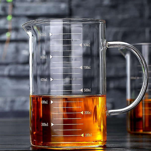 1000ml Borosilicate Glass Measuring Jar with Easy Read Scales