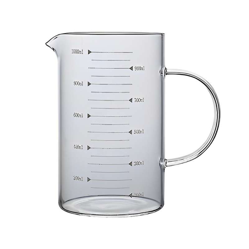 1000ml Borosilicate Glass Measuring Jar with Easy Read Scales