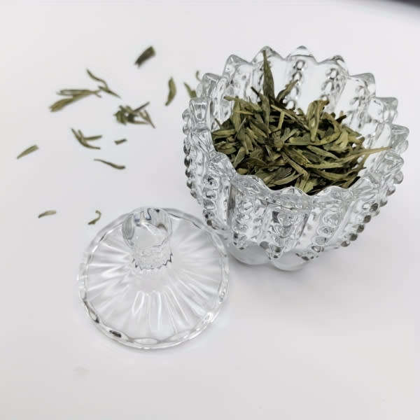 Set of 2 Elegant Multifunctional Clear Glass Decorative Sugar Jar with Lid