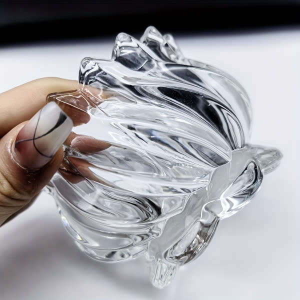 Set of 2 Elegant Multifunctional Clear Glass Decorative Sugar Jar with Lid