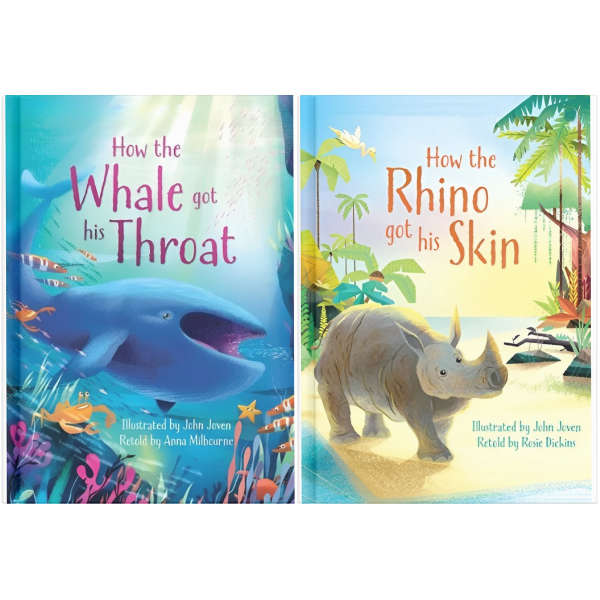 BUNDLED | How the Whale Got His Throat (Hardcover) + How the Rhino Got His Skin (Hardcover)