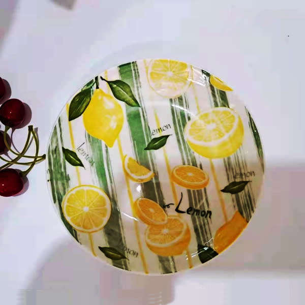 Set of 4 Beautiful 26.67cm Round Ceramic Dinner Plates (10.5inch)