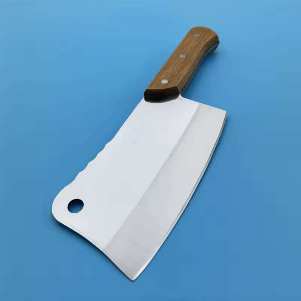 Stainless Steel Chopper Butcher Meat Cleaver Knife with Solid Wood Handle