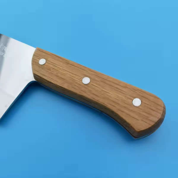 Stainless Steel Chopper Butcher Meat Cleaver Knife with Solid Wood Handle