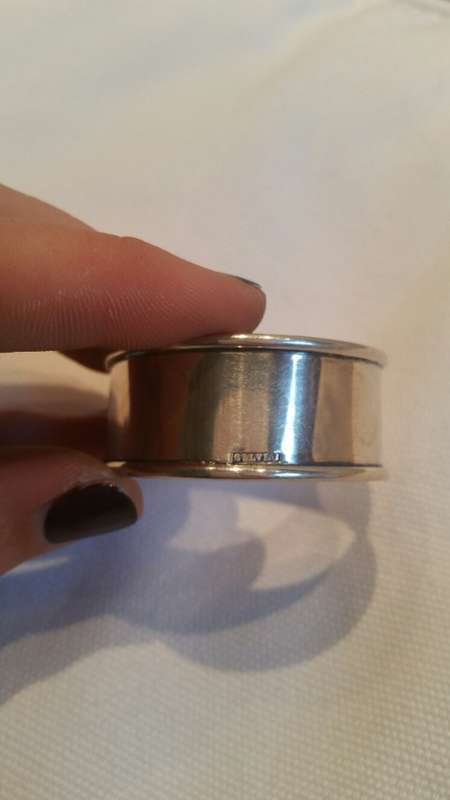 A Silver Napkin Ring "Alan" stamped Silver 11.8g