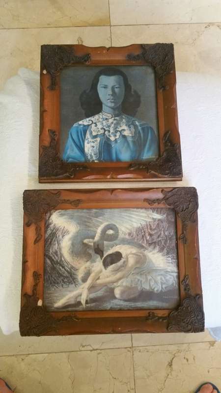 A Pair of Framed Tretchikoff Prints: "The Dying Swan" and Chinese Woman