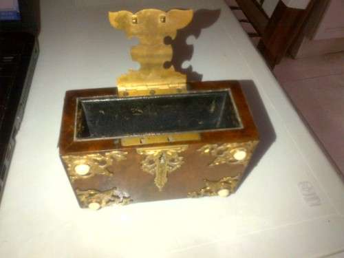 A French  Burr Walnut and Gilt metal Mounted Diary/Bible Case