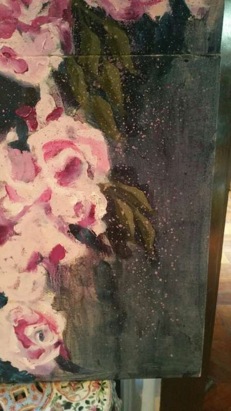 Haley Wright Oil on Canvas Roses( Two Canvases)
