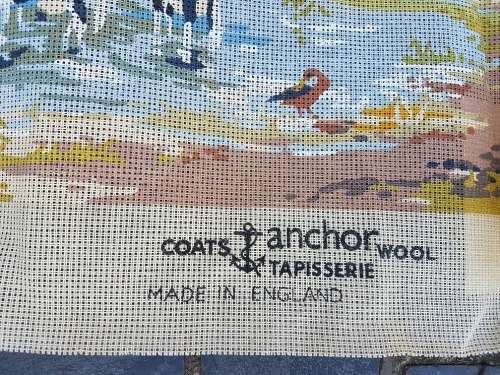 An English Made Coats &Anchor Wool Tapestry Canvas "Spring Morning"
