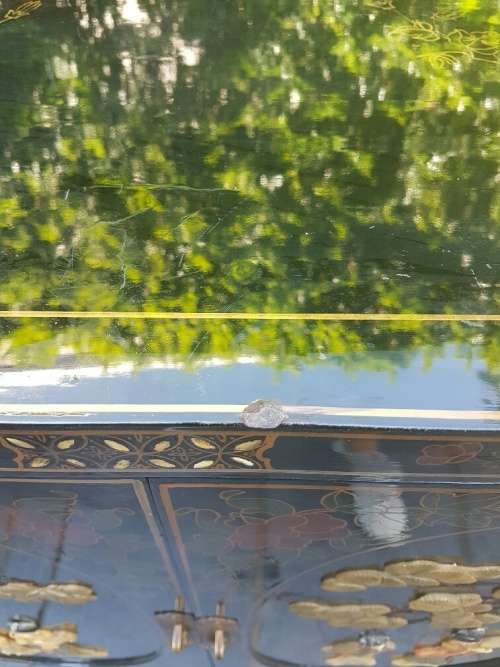 RESERVED FRO SHRISTI Chinese Lacquer and Hard Stone & Mother of Pearl Inlay Cabinet