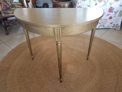 A Lovely Gilt Half Moon Table