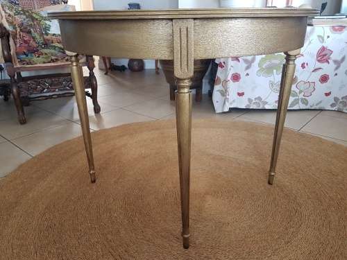A Lovely Gilt Half Moon Table