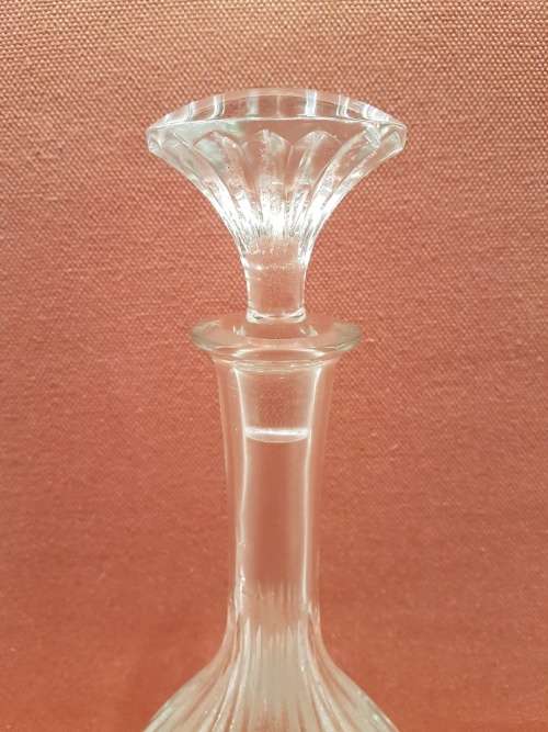 A Magnificent Baccarat Clear Crystal Wine Decanter and Stopper Massena