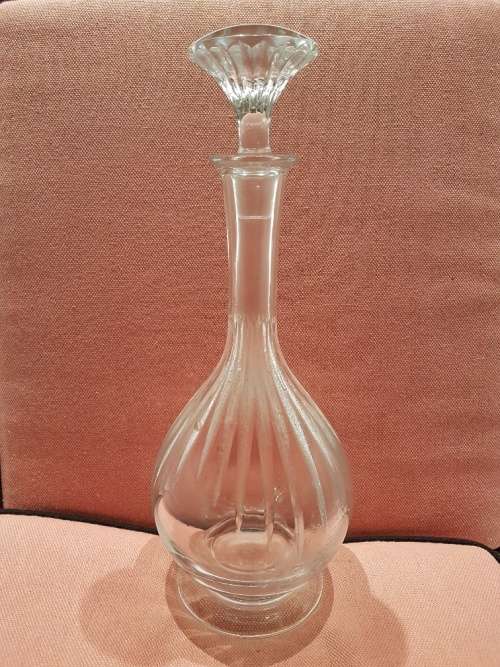 A Magnificent Baccarat Clear Crystal Wine Decanter and Stopper Massena