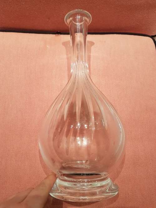 A Magnificent Baccarat Clear Crystal Wine Decanter and Stopper Massena
