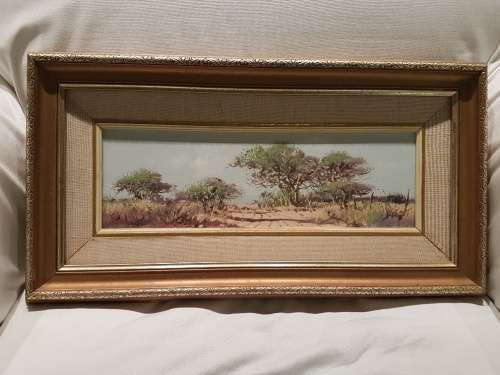 Francois Badenhorst, Oil on board, African Landscape Unsigned