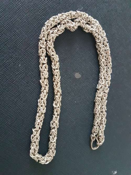 Stunning Detail and Craftmanship Byzantine Silver Plated Necklace 27cm Length