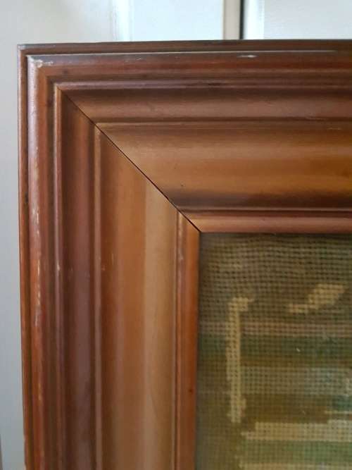 RESERVED FOR DANE A Large Framed Tapestry of Gainsborough's The Blue Boy with Petit Point detail