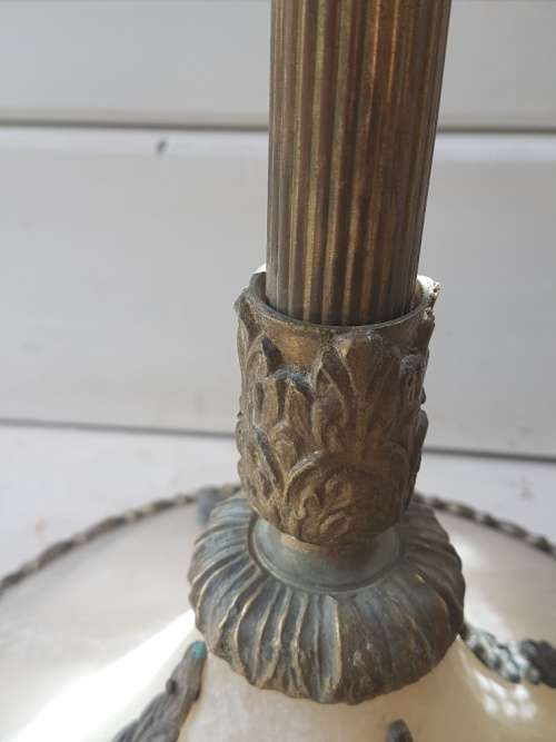 Outstanding Brass and Onyx and Marble Top Side Table!
