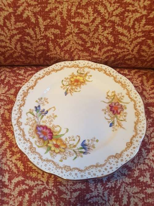 Royal Albert " Gem " Trio  minor chip base rim of teacup