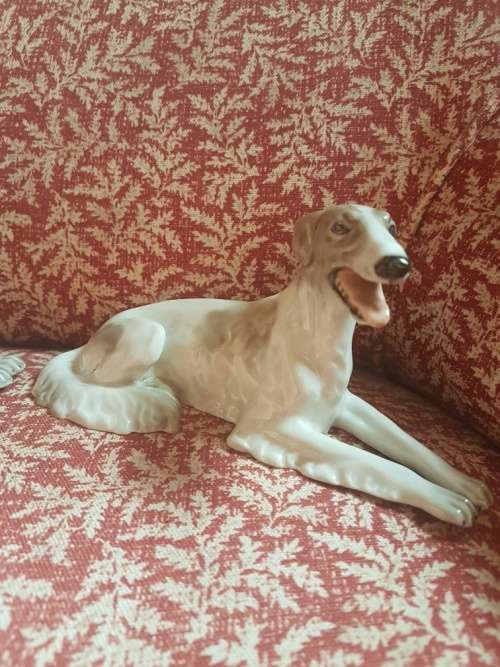 Stunning!A Pair of Russian Borzoi (Russian Wolfhound) Figures . Impressed no 3367&336 12