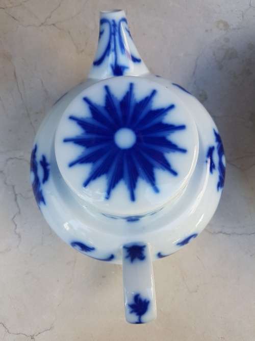 Copenhagen Porcelain B&G Blue and White Teapot