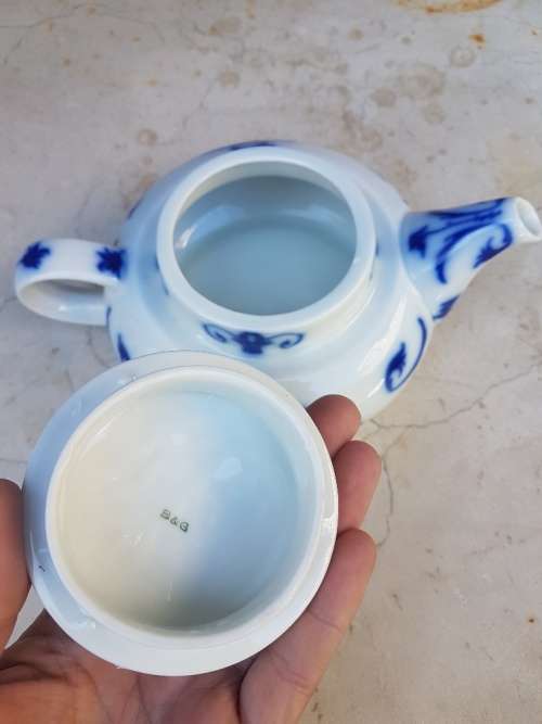 Copenhagen Porcelain B&G Blue and White Teapot
