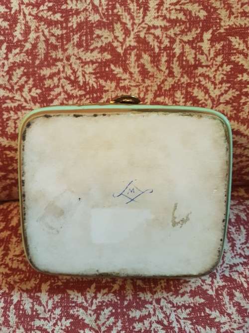 Stunner! Serves Porcelain and Ormolou Mounted Trinket Box Painted with Flowers
