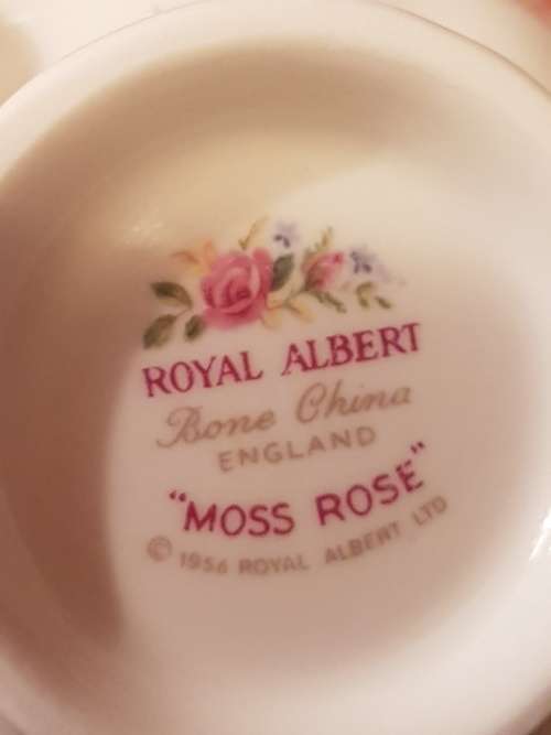 For Lindsay Only Royal Albert Moss Rose Tea Cup and Saucer