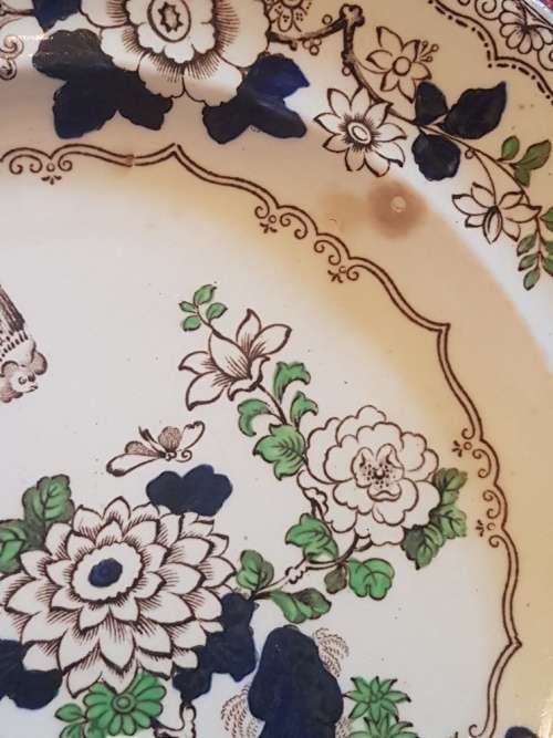 Ashworth Real Iron Stone China Plate Scalloped Edge Plate