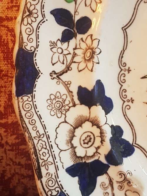 Ashworth Real Iron Stone China Plate Scalloped Edge Plate
