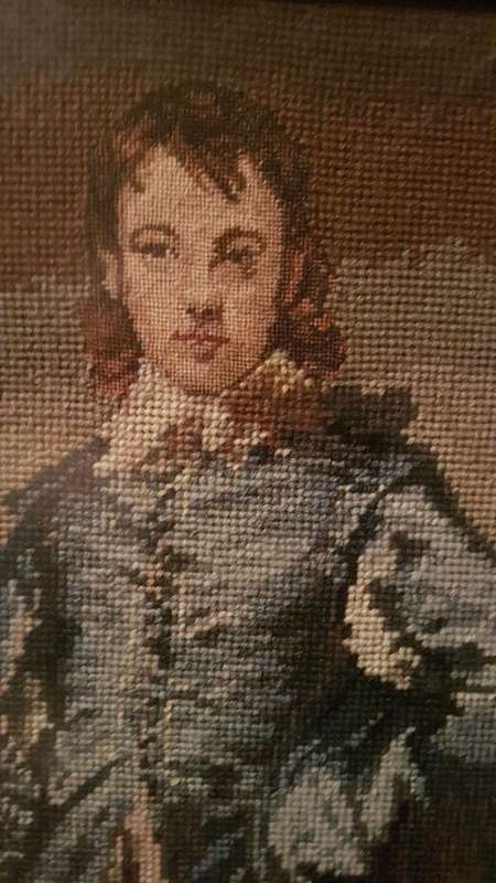 RESERVED FOR DANEERWEE67 The Blue Boy Tapestry With Petit Point Detail! Stunner