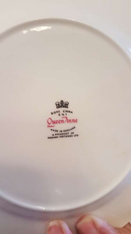 5 Queen Anne Side Plates Floral Rose Pattern and soft Yellow Colour