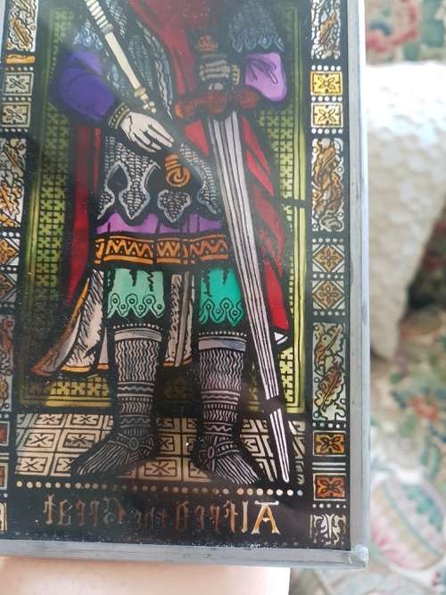 Alfred The Great, Stained Glass Window Souvenir from the Winchester Cathedral