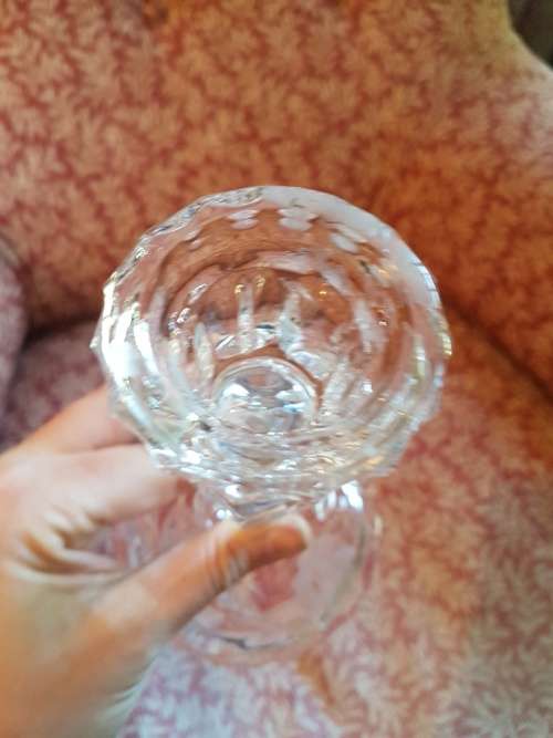 Crystal Candle Stick with Rose Pattern
