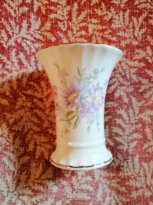 Victoria China Bud Vase Floral Motif