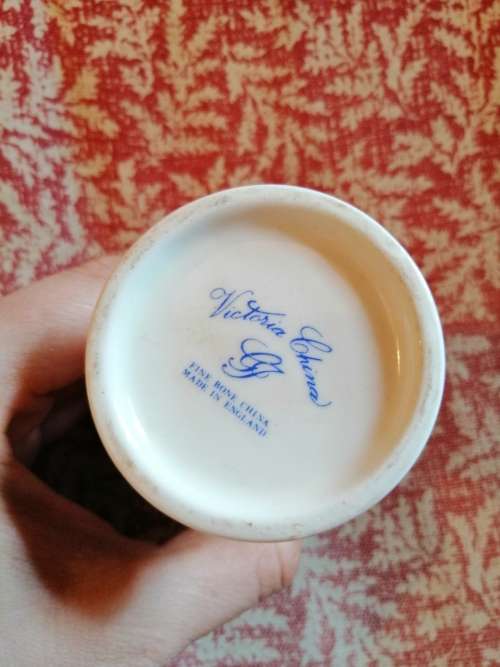 Victoria China Bud Vase Floral Motif