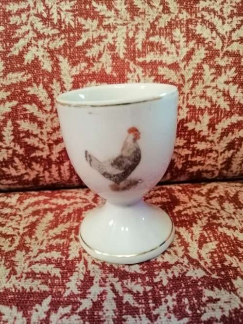 FOR LINDSAY ONLY Egg Cup With Rooster Motif Foreign