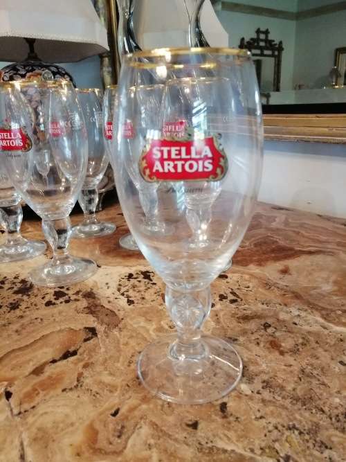 6 Stella Atois Belgium Ritzenhoff Beer Glasses 50cl