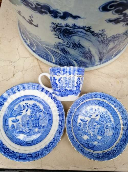 JCS & Co Foley Willow Pattern Trios