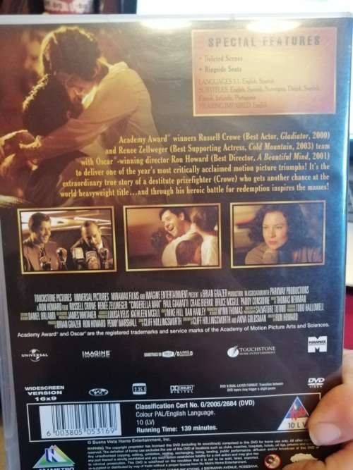 Cinderella Man DVD Russell Crowe Renee Zellweger